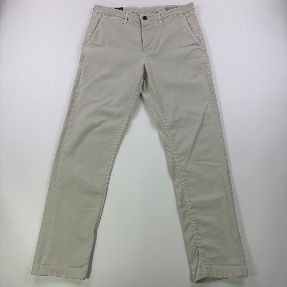 Faherty Coastline Premium Chino Mens 30 Stone Tailored Fit Stretch Tencel Cotton
